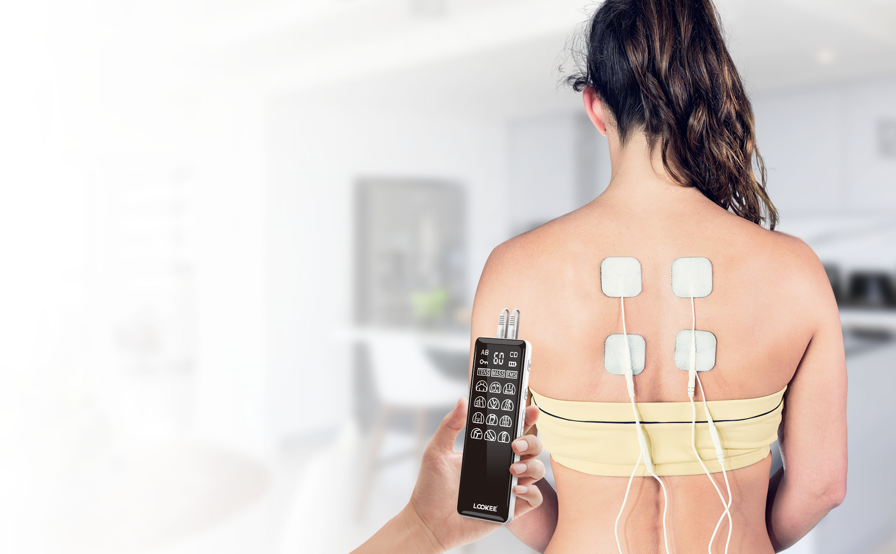 LOOKEE® LK113 Premium LED 4-Channel TENS Unit EMS Massage Muscle
