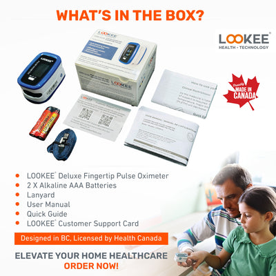 LK50D1 Deluxe Finger Pulse Oximeter | Package Inclusions