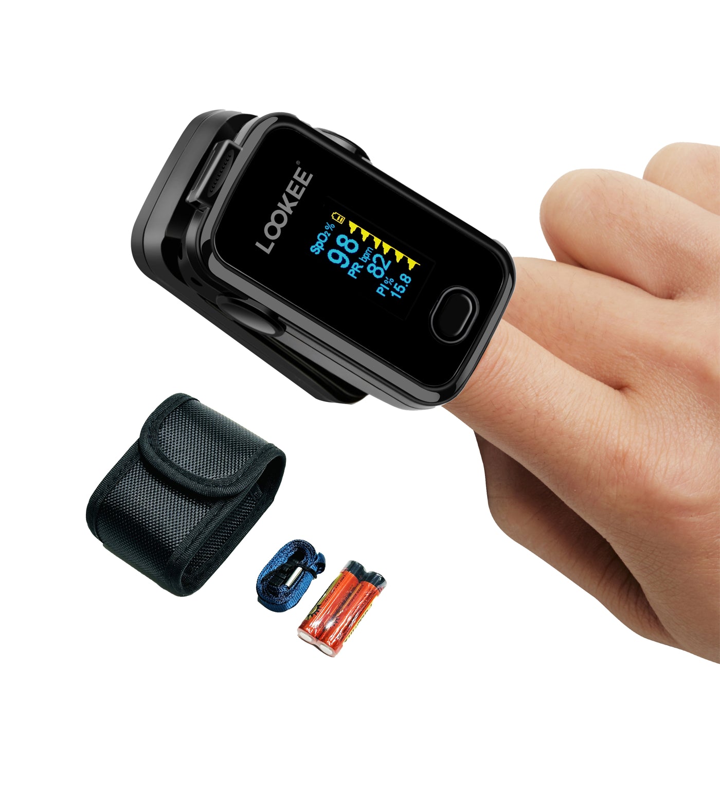 LOOKEE® Finger Pulse Oximeter | A310L Premium Fingertip Pulse Oximeter