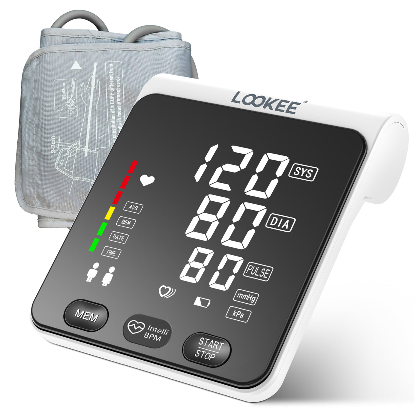 Upper arm blood pressure monitor for the home